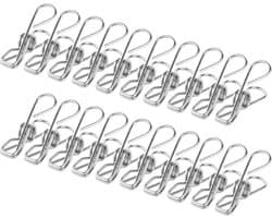 Roestvrijstalen Wasknijpers Set van 100 - 4.5 cm Clip Pins voor Kleding, Sok, Handdoek en Multifunctioneel Gebruik