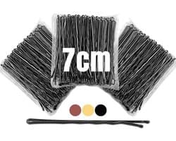 150x Zwarte Bobby Pins Lang (7 cm) Haarspelden voor Dames en Meiden Haarstyling