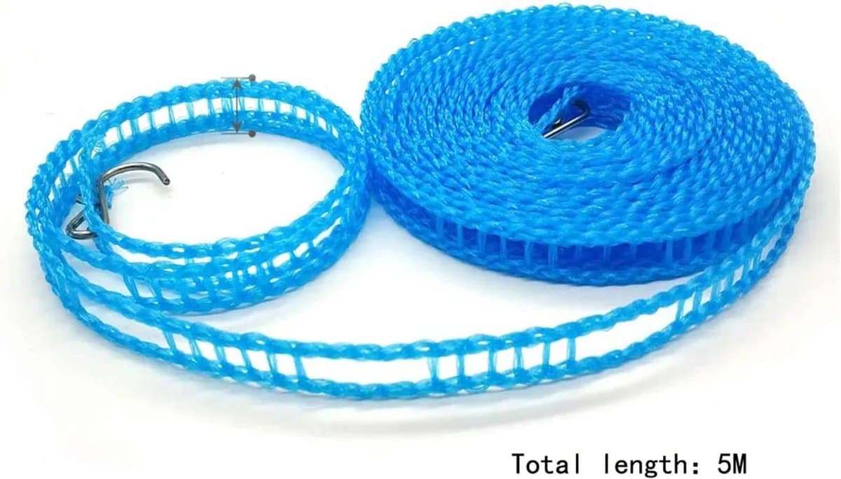 Twee antislip, winddichte plastic waslijnen, Geschikt voor buitengebruik en reizen; de kleur is willekeurig. — afbeelding 1