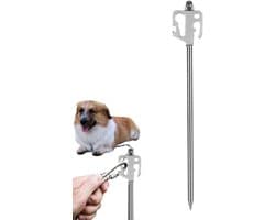 Grondanker Hond - Hondenpaal Buiten - Huisdier Beveiligen - 360 Graden Draaibaar - 40 cm - Willekeurig