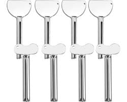 SnelShoppen - 8 Stuks Rvs Tandpasta Knijpers Roestvrij Stalen Tubesqueezer Roller voor Badkamer, Duurzaam en Herbruikbaar Gereedschap voor Huishoudens