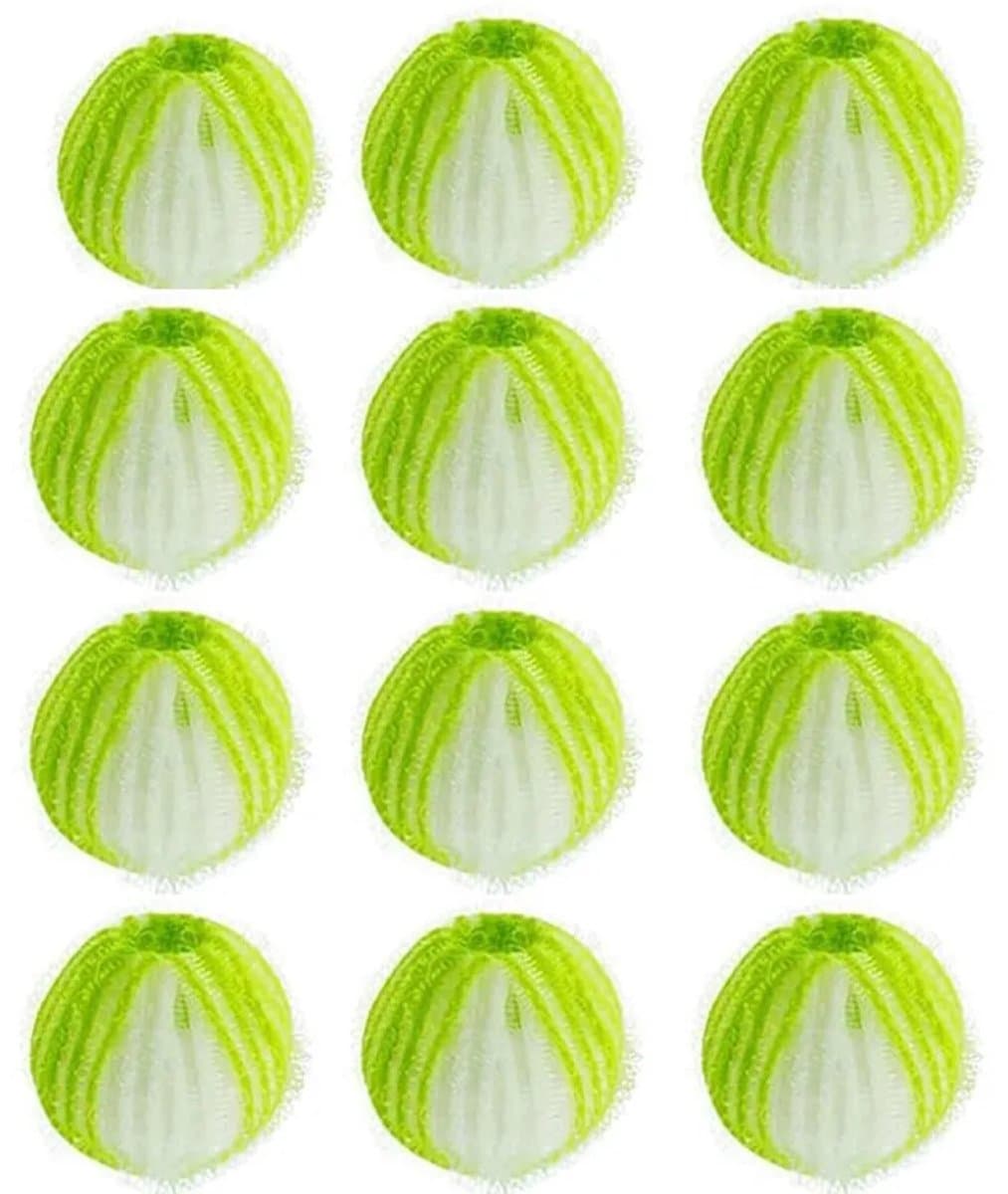 Deze 12-delige wasaccessoireset bevat herbruikbare wasballen die geschikt zijn Geschikt voor wasmachines en drogers. De ballen verwijderen katten- en hondenhaar en zijn gemaakt van hoogwaardig nylon. — afbeelding 1