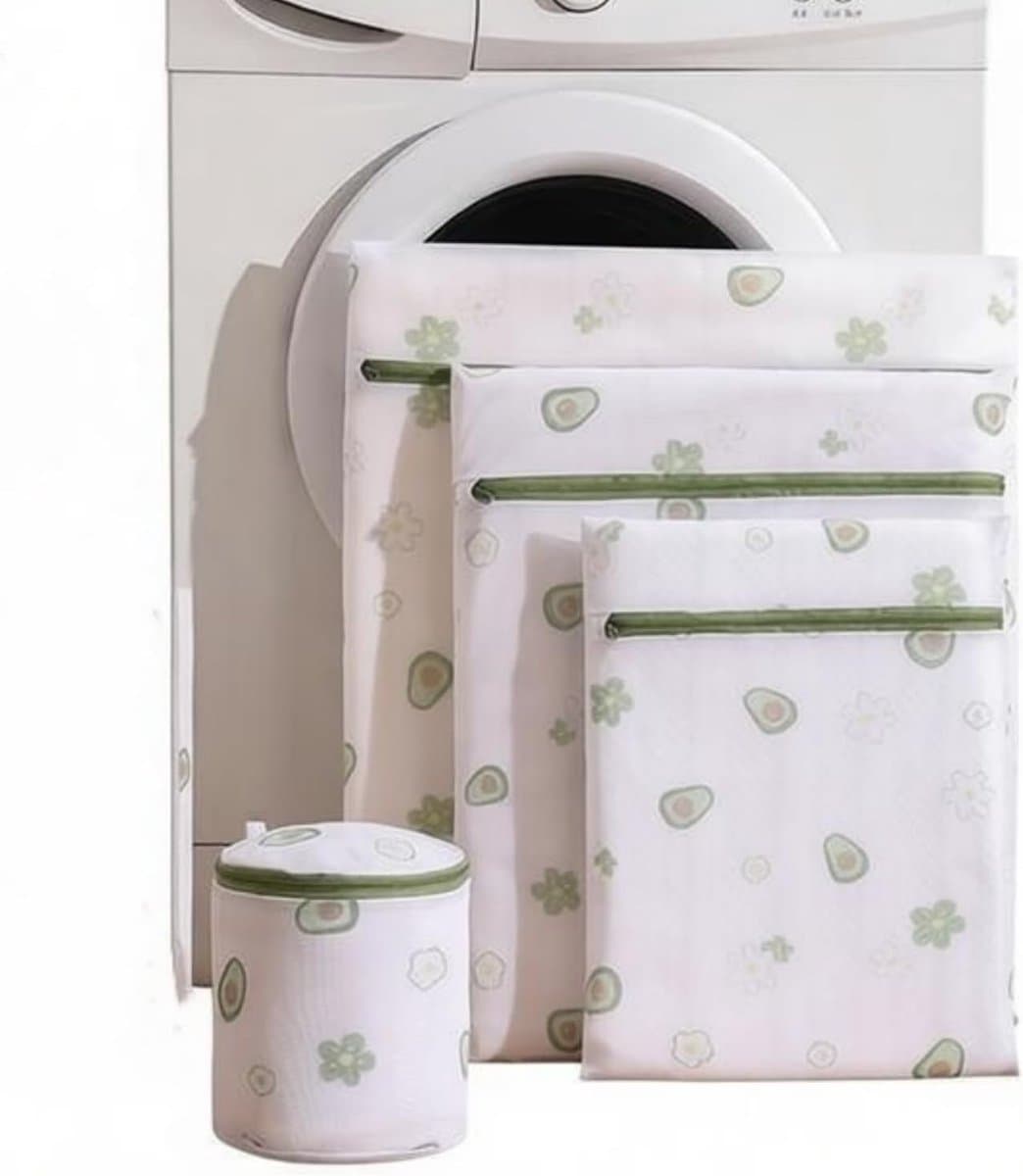 Waszakken 4 Stuks Herbruikbaar - Fijne Mesh Wasnetten met Rits voor Wasmachine - Grote Delicate Waszak voor Trui, Jas, Lingerie en Reizen — afbeelding 1
