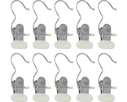 Goodivery ® Set van 10 Roterende RVS Droogklemmen met Antislip Clips voor Diverse Kledingstukken