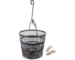 Wasknijpers in Opvouwbare Mand 50 stuks - Set - Wasgoedknijpers - Knijpers voor Wasrek - Laundry — afbeelding 1