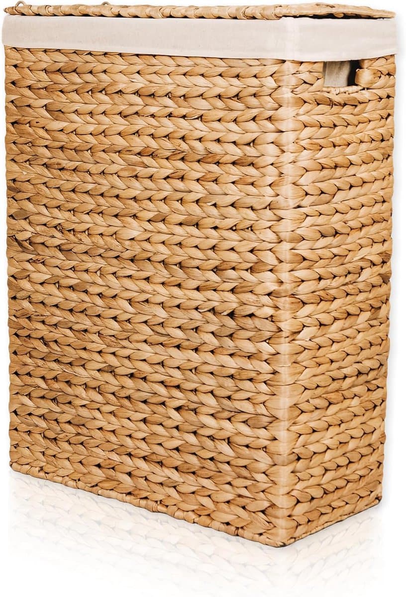Rieten Wasmand met Deksel - Wascomfort — afbeelding 1