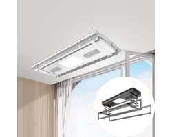 Plafond Droogrek - Elektrisch Ophangsysteem - Kleding Drogen - Afstandsbediening Lift - 119cm Breed