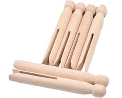 Houten Wasknijpers - Kleine Klemmen - Was Ophangen - Sterke Grip - 200 Stuks - Houtkleur