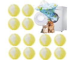 Anti-haren wasbal - Haarvanger wasmachine - Kleding reinigen - Herbruikbaar microvezel - 12 stuks - Geel
