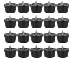 Luidspreker Isolatie Voetjes - Anti-Schokdempers Audio - Verbeter Geluidskwaliteit - Trillingsdemping Metaal Rubber - 20 Stuks - Zwart