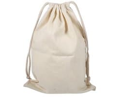 Dailygoods- Waszak Grote Capaciteit - Katoenen Waszak - Huishoudelijke Opslagzak - Reizen - Ecologisch Katoen - Sluiting met Koord - Opbergtas