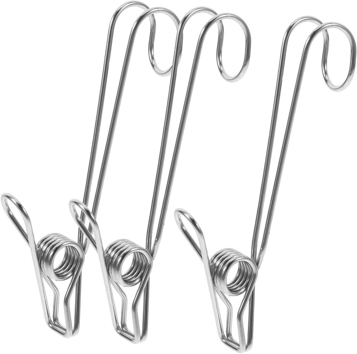 Klem Clips - Metalen Knijpers - Kleding Ophangen - Roestvrij Staal - 10 Stuks - Zilver — afbeelding 1