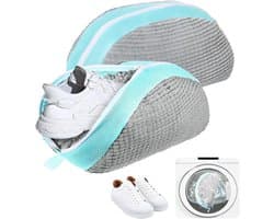Schoenwaszakken Set van 2 - Lichtgewicht en Herbruikbare Wasnetten voor Sneakers en Sportschoenen, Grijs, 39 x 25 x 9 cm