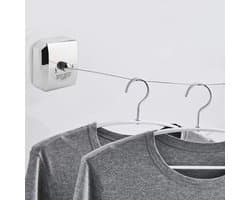 Dailygoods- Waslijn Uittrekbaar Tot 2,8 M - Wanddroogrek - Intrekbare