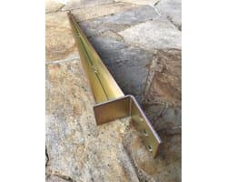 Paaldrager Hekwerk - Grondanker Paalhouder - Hekwerk Plaatsen - Verzinkt Staal - 750 mm - Goud