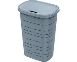 M-Home - Signature - Wasmand met deksel - 55 L - 60 x 45 x 33 cm - Blauw - Kunststof
