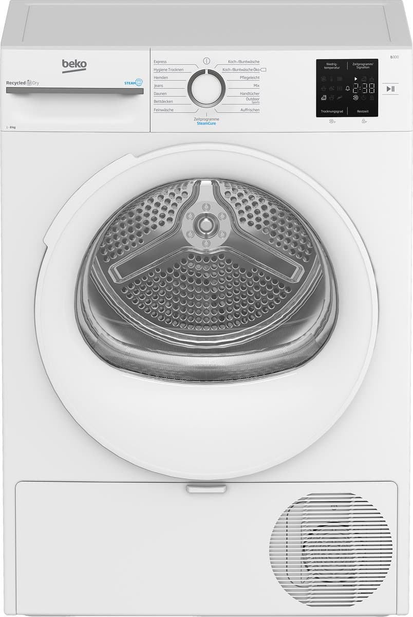 Beko BM3T3829W wasdroger Vrijstaand Voorlader 8 kg Wit — afbeelding 1