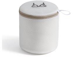 Bh‑waszakken, set van 2 stuks ronde vormvaste wasnetjes, voorzien van auto‑lock rits met beschermflap, ter bescherming van bh‑beugels en cups; geschikt voor beha’s en delicate lingerie