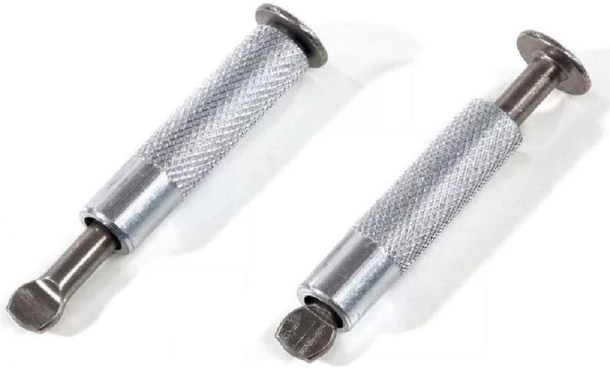Uittrekbare Ankerschroeven voor Zwembadzeilen - 10 mm - 6 cm - Roestvrij Aluminium en Staal - Voor Zwembadafdekkingen — afbeelding 1