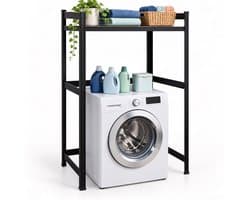 Wasmachine rek - 120x90x60 cm - 200 kg - zwart-bruin