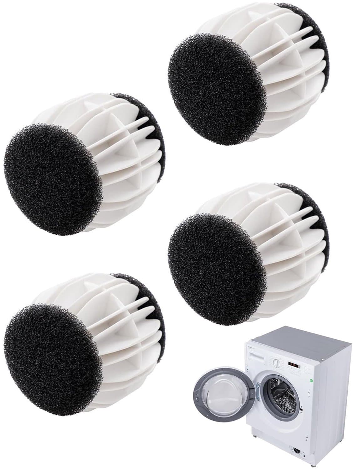 Dierenhaarvanger 4 Stuks - Wasbollen voor Wasmachine - Draagbaar - Herbruikbaar - Hoogwaardig Materiaal - Duurzaam - Wasballen — afbeelding 1
