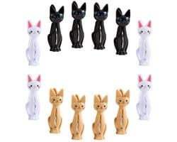 12 Pieces Cat Clip Clothes Mini Clothes Pegs for Photos Tea Towel Clip Towel Clips Windproof Towel Clips Non-Slip Bag