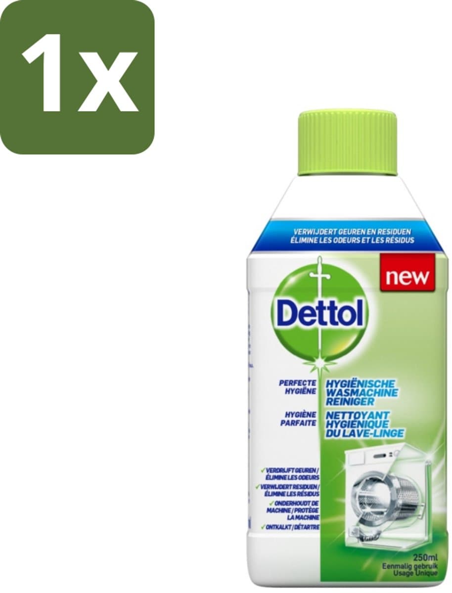 1 x Dettol - Wasmachine Reiniger - Eenmalig Gebruik - 250 ml - Wasmachine Reiniger - Wasmachine Reinigen - Wasmachine Hygiëne - Wasmachine Reiniging - Wasmachine Geur — afbeelding 1
