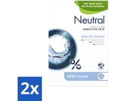 Neutral - Waspoeder - Witte was - Parfumvrij - Gevoelige huid - 18 wasbeurten - Voordeelverpakking - 2 stuks