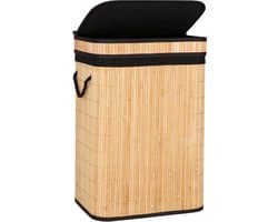 Springos Wasmand | 72 Liter | Bruin / Zwart