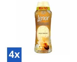 4 x Lenor – Geurparels – Gouden Orchidee – 570 g - Geurparel - Wasgeur - Orchidee - Vanille - Wasgeurparfum