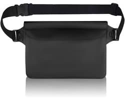 1 waterdichte heuptas, waterdichte tas, Zwart, 22 cm x 15.5 cm | Waterdichte heuptas voor heren, voor zwemmen, rafting, kamperen, wandelen, vissen, met verstelbare riem, 22 x 15,5 cm