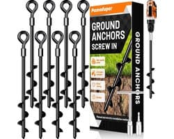 Grondanker, grondanker, trampoline, om in te draaien, heavy duty trampolineanker voor tenten, schommelframe, luifels - ShopVlot