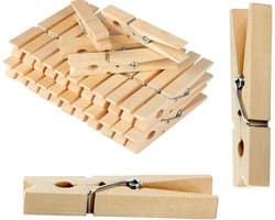 Wasknijpers van hout, duurzaam, milieuvriendelijk, wasknijpers voor het ophangen van kleding (9 cm)