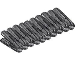 Droogclips - Wasknijpers kleding - Kleding drogen - Versterkt winddicht ontwerp - 10 stuks - Grijs Transparant