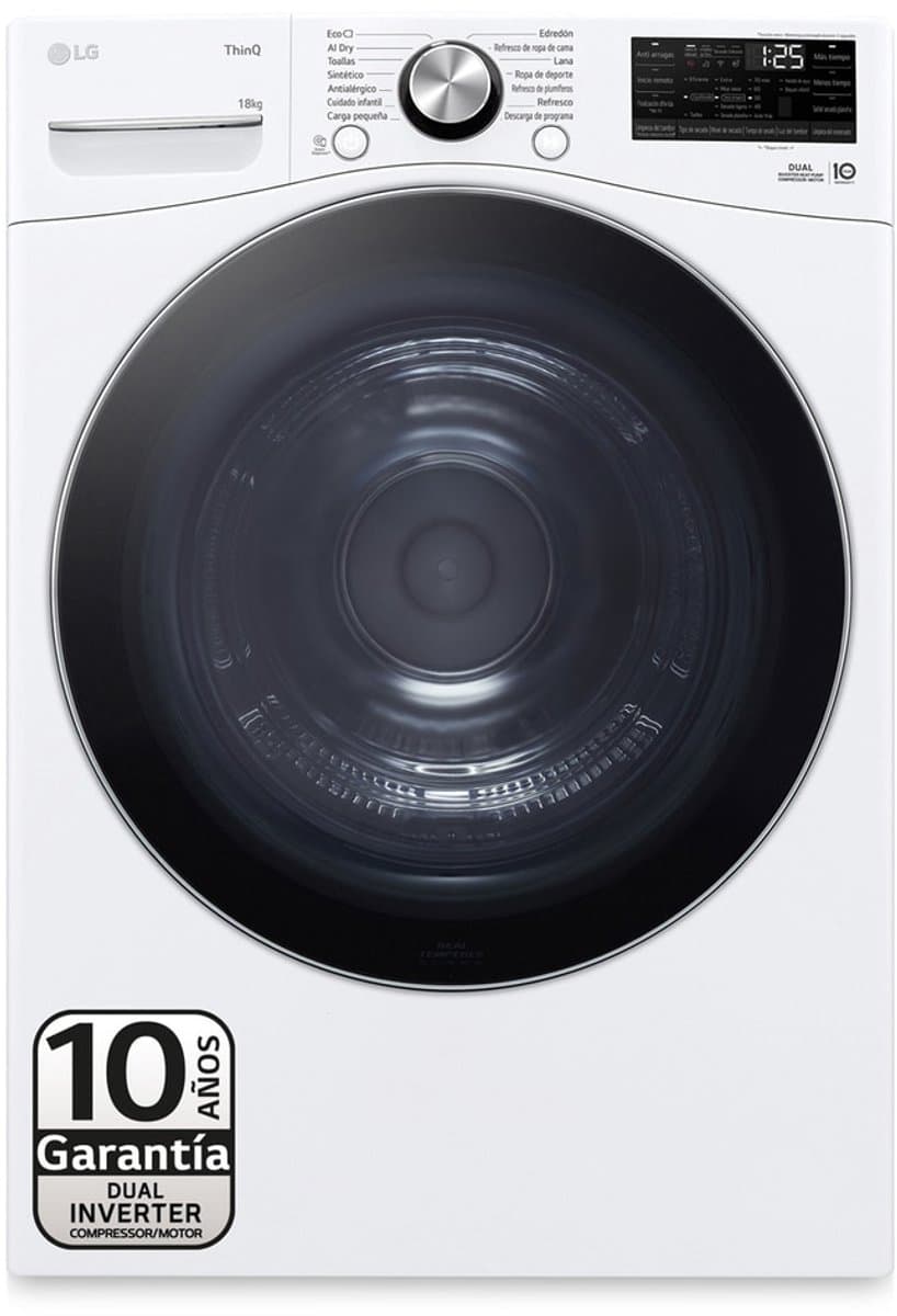 LG RH18U8AVCW - Warmtepompdroger - 18 kg - 63 dB - Energielabel D — afbeelding 1