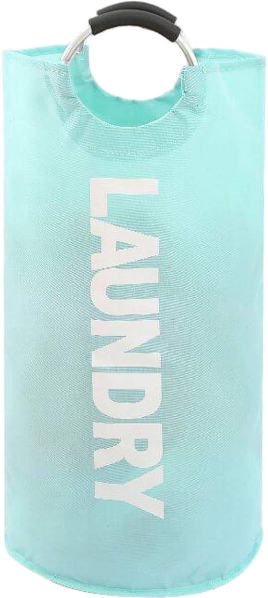 Opvouwbare wasmand - 82 liter inhoud - Wasverzamelaar met handvat - Oxford stoffen wasmand - Waterdichte waszak - Wasmand - Draagbare wassorteerder - Opbergcontainer - Flessenverzamelaar-Meerblauw — afbeelding 1
