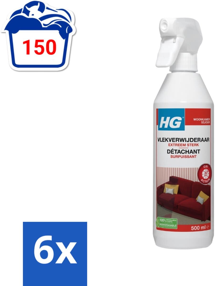 HG Vlekverwijderaar Extra Sterk 500 ml - Voordeelverpakking - 6 stuks — afbeelding 1