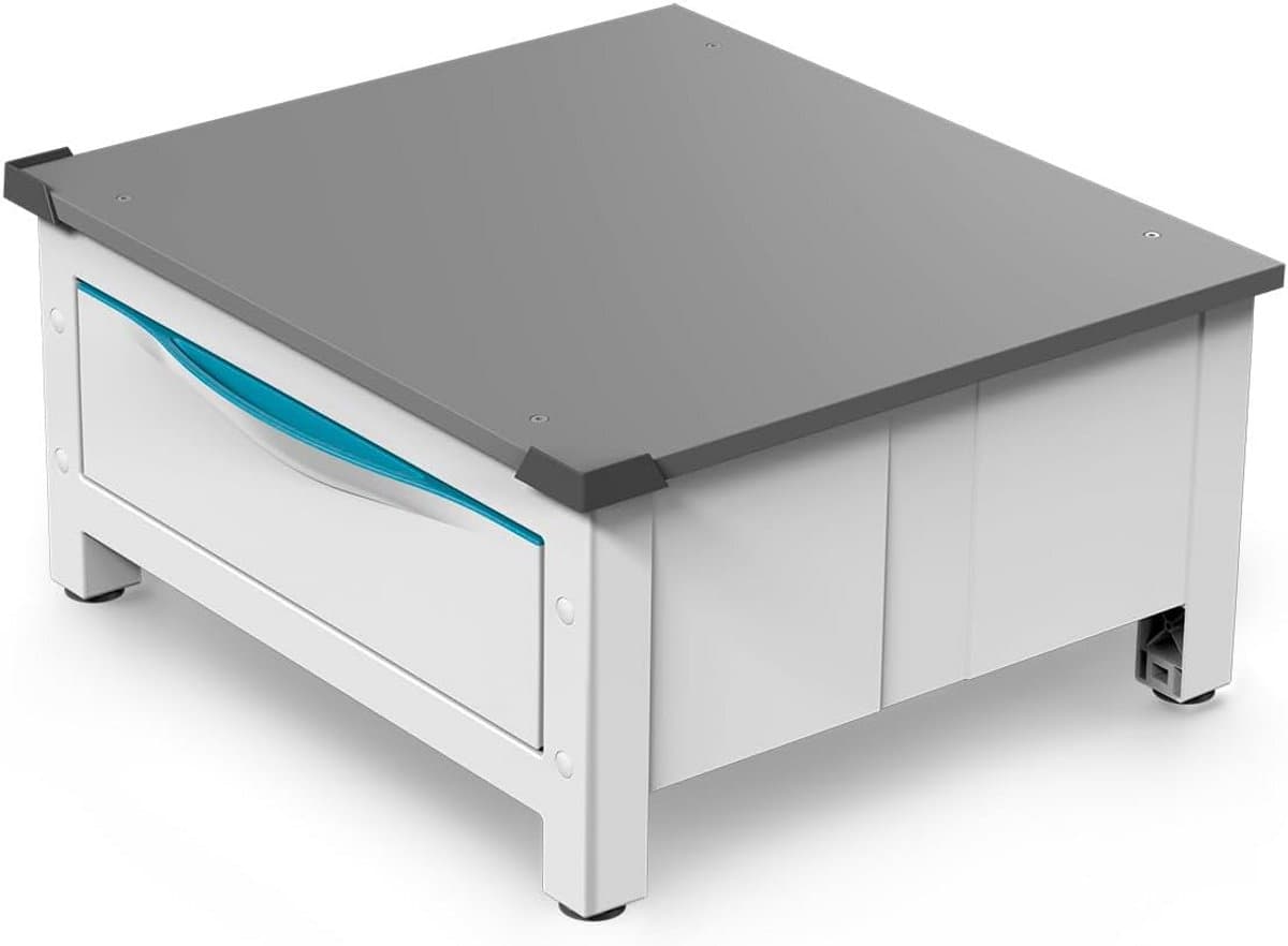 Verhoger voor Wasmachine of Droger met Uittrekbare Lade 28L - Max 250 Kg - Wit — afbeelding 1