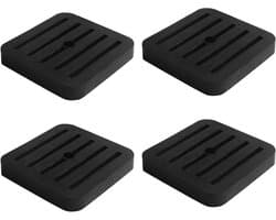 Trillingsdempers Rubber - Geluidsisolatie Mat - Apparaten Dempen - Universeel Toepasbaar - 4.8 x 7.2 cm - Zwart