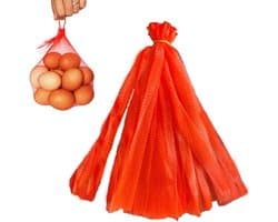 Herbruikbare Netzakken - Nylon Gaas Tassen - Opslag Fruit Groenten - Licht Breek Niet - 20 Inch Lengte - Rood — afbeelding 1