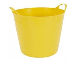 Excellent houseware Flexibele kuip / emmer - geel - 27 liter - kunststof - 42 x 35 cm