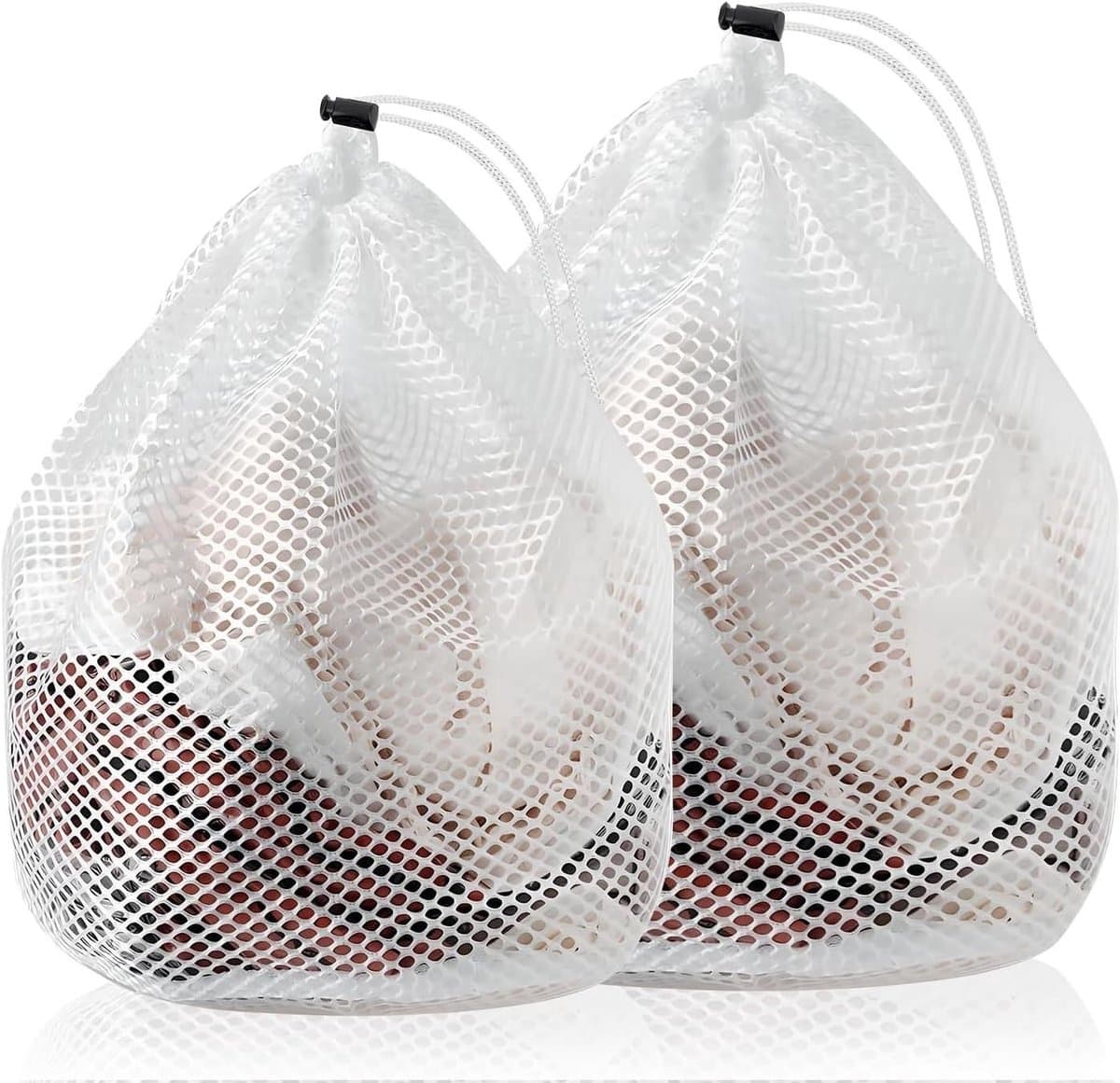 Mesh Waszakken - Set van 2 stuks voor Wasmachine - Trekkoord - Reis Waszak - Kleding - Blouse - BH - Sok - Verschillende Maten — afbeelding 1