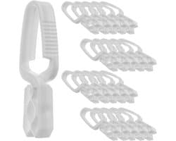 Wasknijpers - Kledingklemmen Sokklemmen - Was Ophangen - Windbestendig Robuust - 7 cm Lengte - 20 Stuks Wit