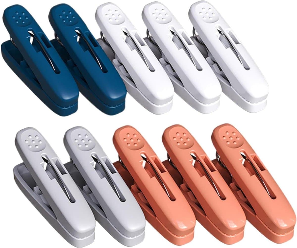 Waslijnpennen Set - Kledingklemmen Sokkenclips - Kleding Drogen - Anti-slip Windproof - 10 stuks - Gemengde Kleur — afbeelding 1