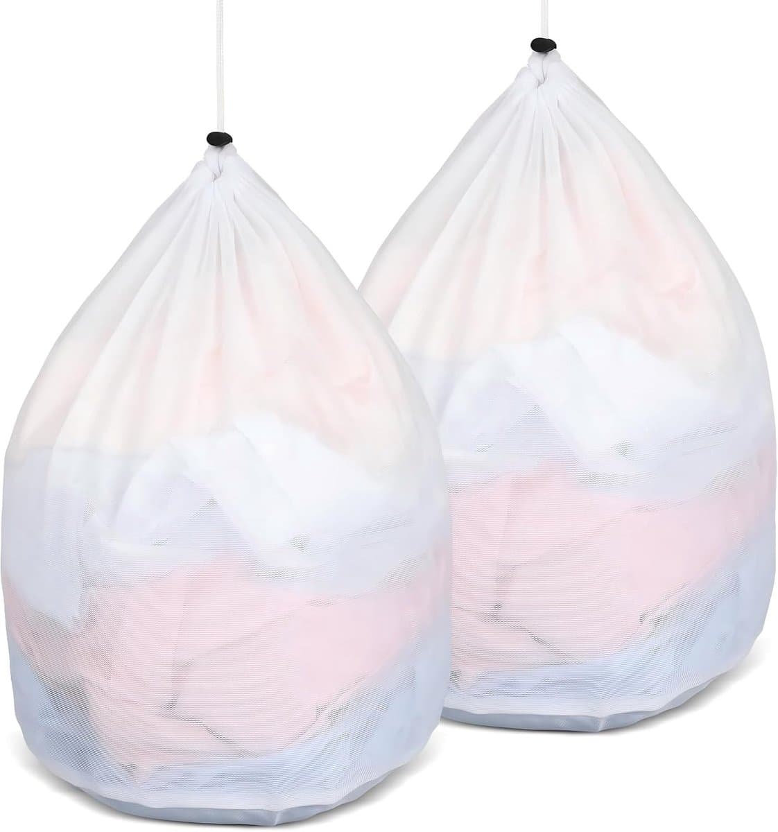 Waszakken wasmachine 30 x 40 cm, wasnet fijnmazig met trekkoord, waszakset voor ondergoed, sokken, gevoelige kleding, herbruikbaar — afbeelding 1