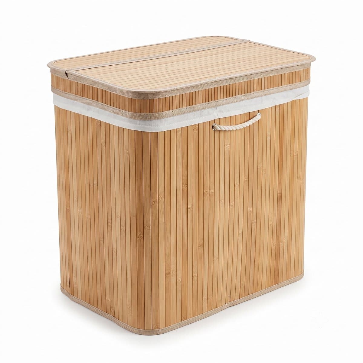 Bamboe wasmand, 63 x 43 x 60 cm — afbeelding 1