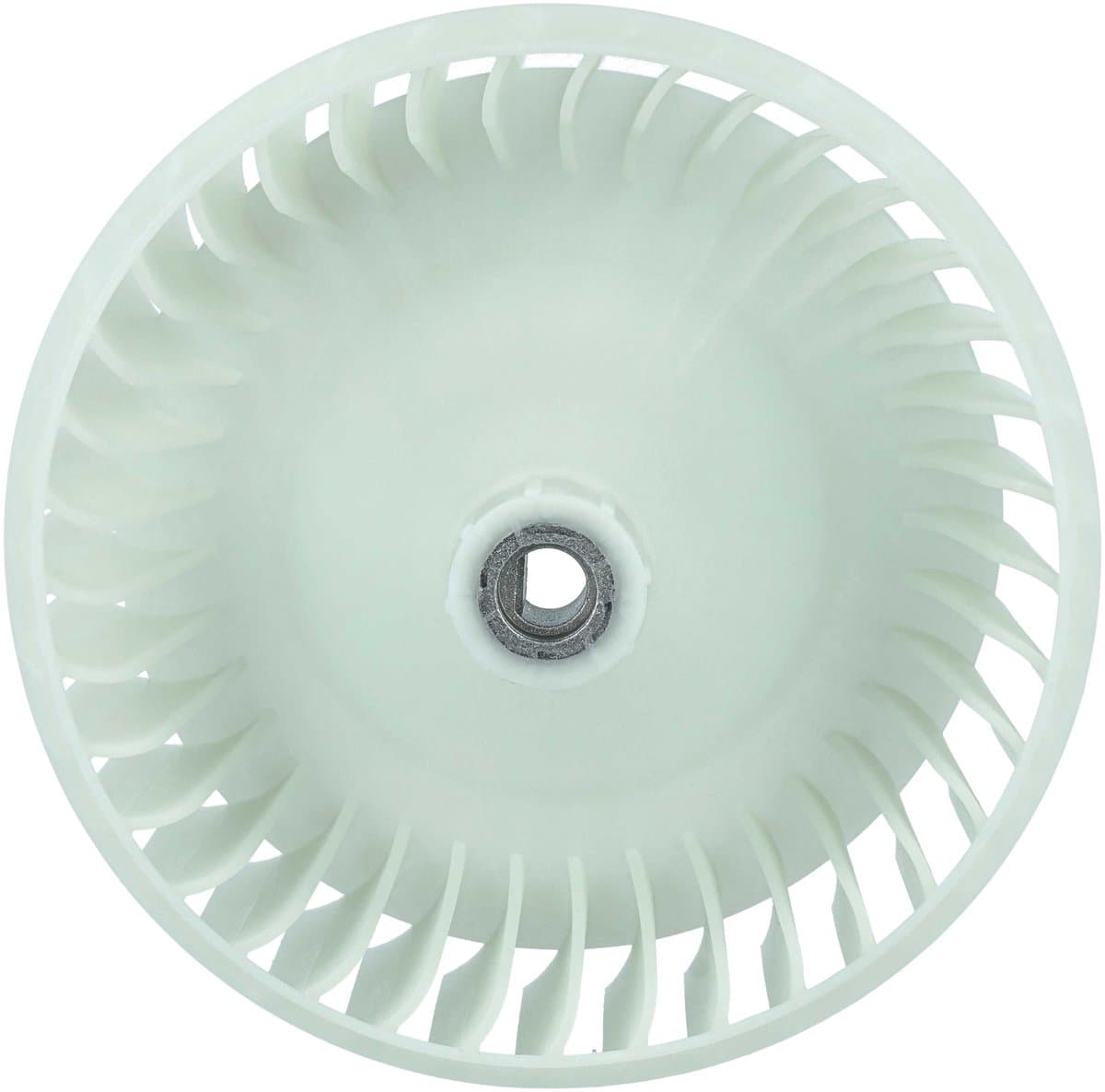 vhbw-ventilatorwiel compatibel met Samsung DV90M5200QW/SC, DV90M5000QW/ET, DV90M5000KW/ET, DV90M6200CW/EF drogers, wasdrogers – 14,8 cm turbine wit — afbeelding 1
