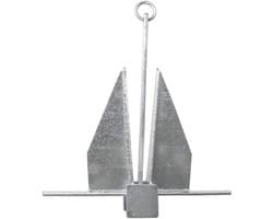10 kg Gegalvaniseerd Stalen Platenanker voor Boot, Jacht en Zeilboot - Robuuste Verankering