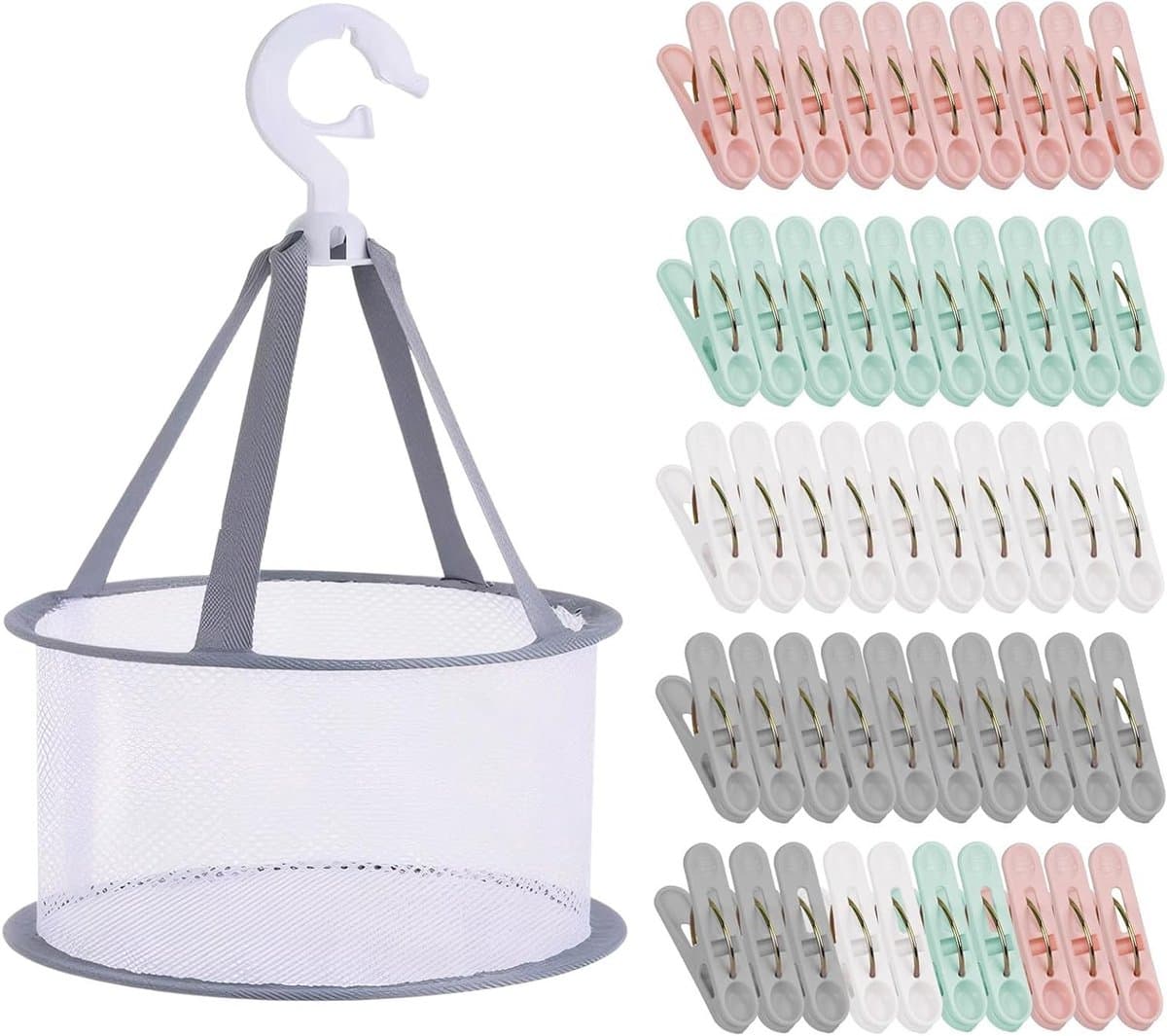 50 Stuks Kledingknijpers van Extra Sterk Plastic voor Binnen en Buiten, Ideaal voor Waslijn en Kledingophang Gebruik — afbeelding 1