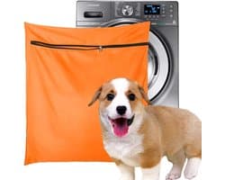 Huisdier waszak Groot - Blauw - YKK ritssluiting - Beschermt wasmachine tegen dierenharen - ShopVlot